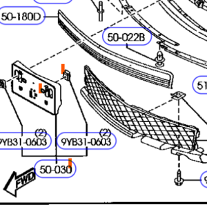 Mazda MS3 Front Numberplate Holder