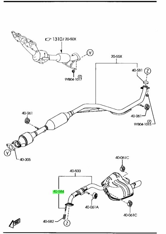 Exhaust Pipe Studs, Nuts, Spring set