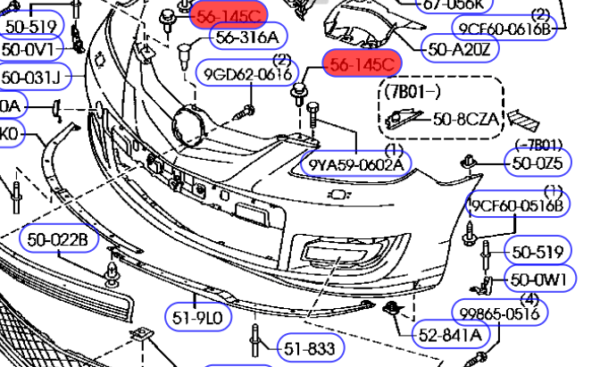 Mazdaspeed 3 / 6 Bumper Clips