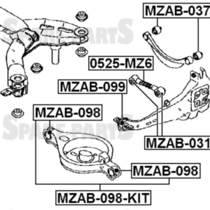 Mazda GY Station Wagon Rear Lower Control Arm Bushes and Arms