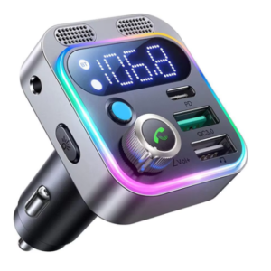 2024 Bluetooth 5.3 FM Transmitter for Car Stronger Dual Mics Deep Bass Sound 48W PD&QC3.0 Car Charger Bluetooth Adapter