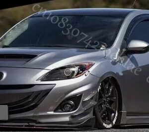 2004-21 Mazda 2 3 5 Front Bumper Lip Splitter Spoiler Side Skirt Body Kit Glossy Black