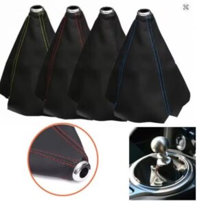 PU Leather Car Gear Shift Knob Cover Universal Shifter Boot Dust Cover Waterproof Decorate Fit for Most Manual/Auto Car Truck