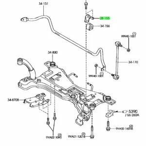 Mazdaspeed 3 Front Sway Bar Bracket