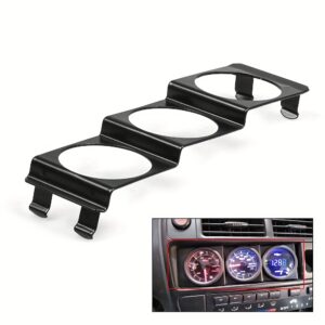 Universal 52mm (2") Triple Gauge Dash Mount – Black Dashboard Pod – Fits All 52mm Gauges