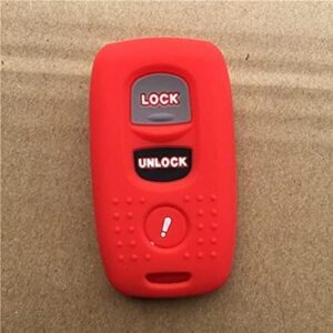 QWLEYCHN Silicone Rubber Car Key Case Cover, for Mazda 3 Mazdaspeed 3 3-5 Door 3 Button Key Case Remote Key Case