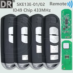 DR SKE13E-01/02 Universal ID49 Chip 433MHz Proximity Smart Car Remote Key For Mazda 3 6 CX-5 MX-5 CX-3 Axela CX-4 CX-5 Atenza