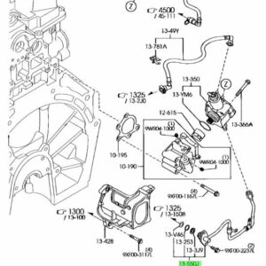 Mazda 2.3 Turbo High Pressure fuel pump hardline