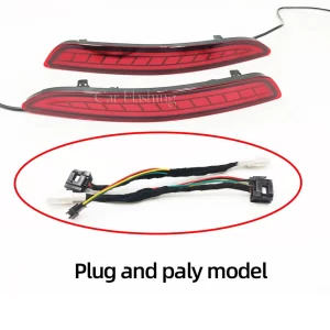 3-in-1 Functions LED Reflector Lamp Rear Fog Lamp Bumper Light Brake Light Dynamic Turn Signal For Mazda 3 Sedan 2019-2021 Axela