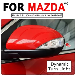 Mazda 3 BL 2008-2014 For Mazda 6 GH 2007-2015 Dynamic Turn Signal LED Side Wing Rearview Mirror Indicator Blinker Sequential
