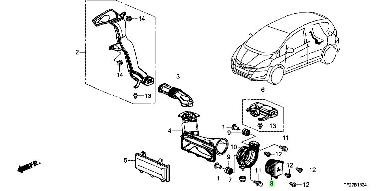 Genuine Honda OEM Fit / Jazz Hybrid Battery Cooling Fan