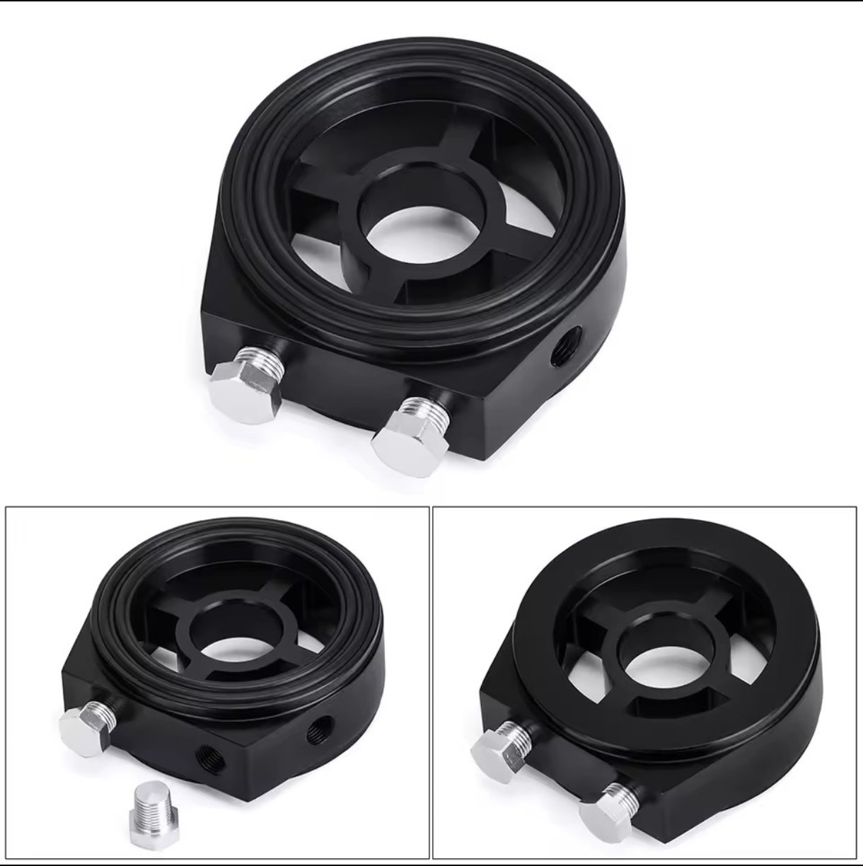 🛢️ Oil Filter Cooler Sandwich Plate Adapter – M20 x 1.5 / 3/4-16 - Image 2