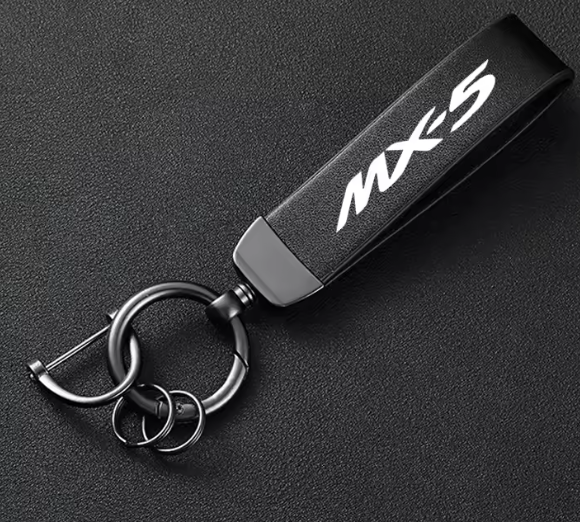 🔑 High-Grade Leather Car Keychain Holder Keyring – Mazda MX-5 RF ND / MX5 - Image 3
